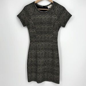 Collective Concepts Metallic Black & Gold Foil Dress Women’s Size Small